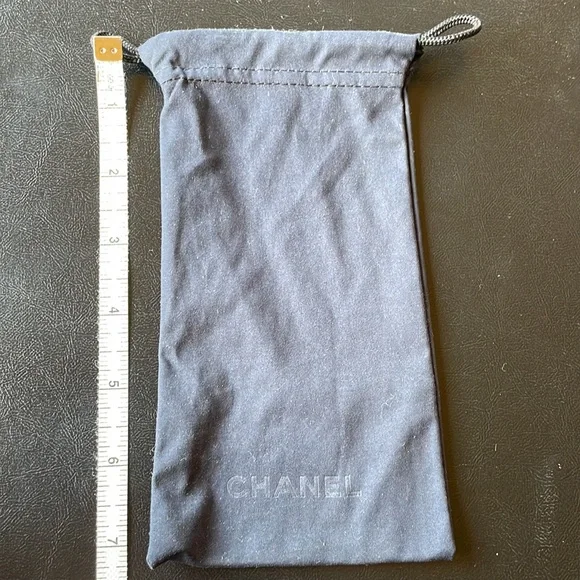 Chanel eyeglass sunglass drawstring bag case
